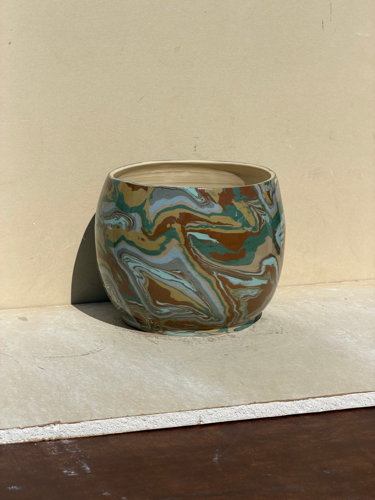 Coastal Marbled Vase