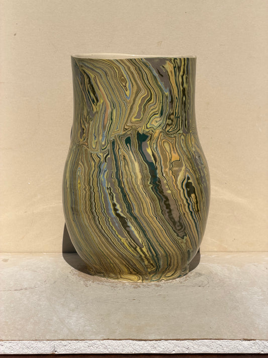 Yellow Nerikomi Vase