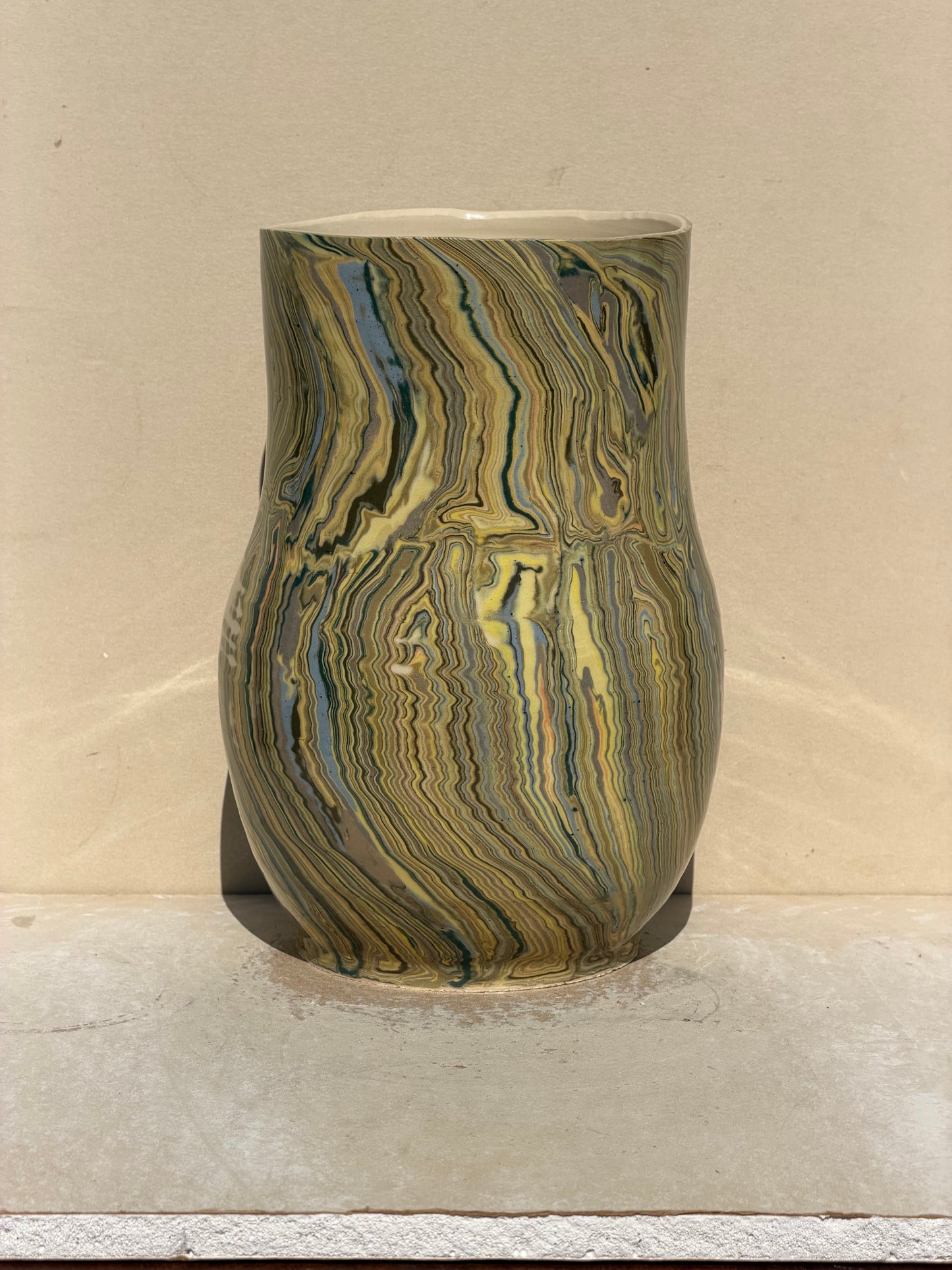 Yellow Nerikomi Vase