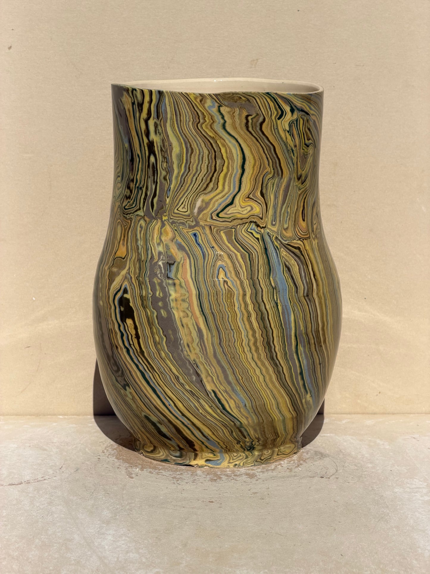 Yellow Nerikomi Vase