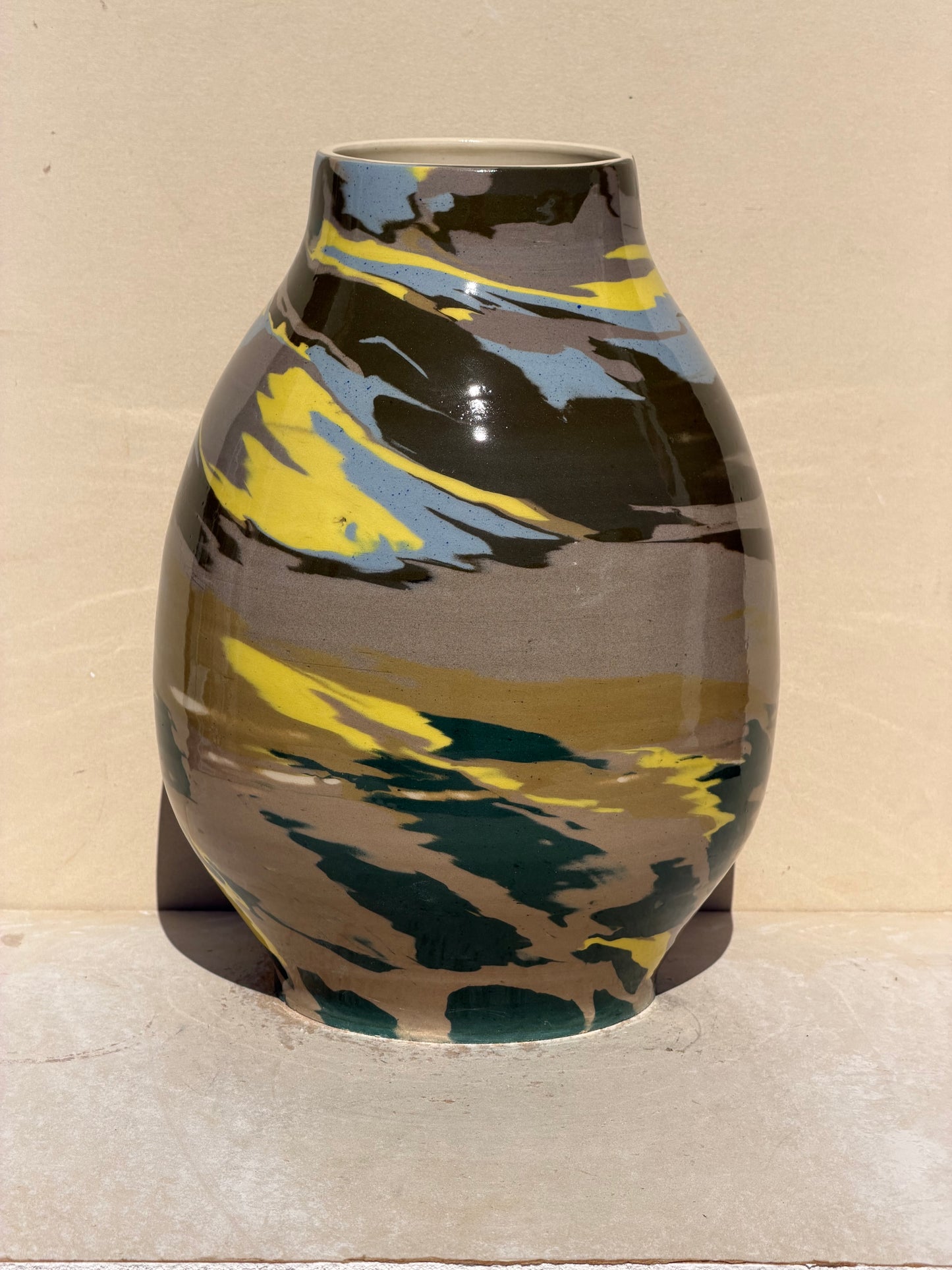 Large Marbled Vase