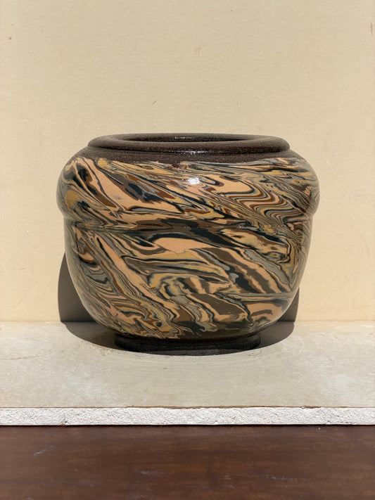 Nerikomi Neutrals Brown Vase