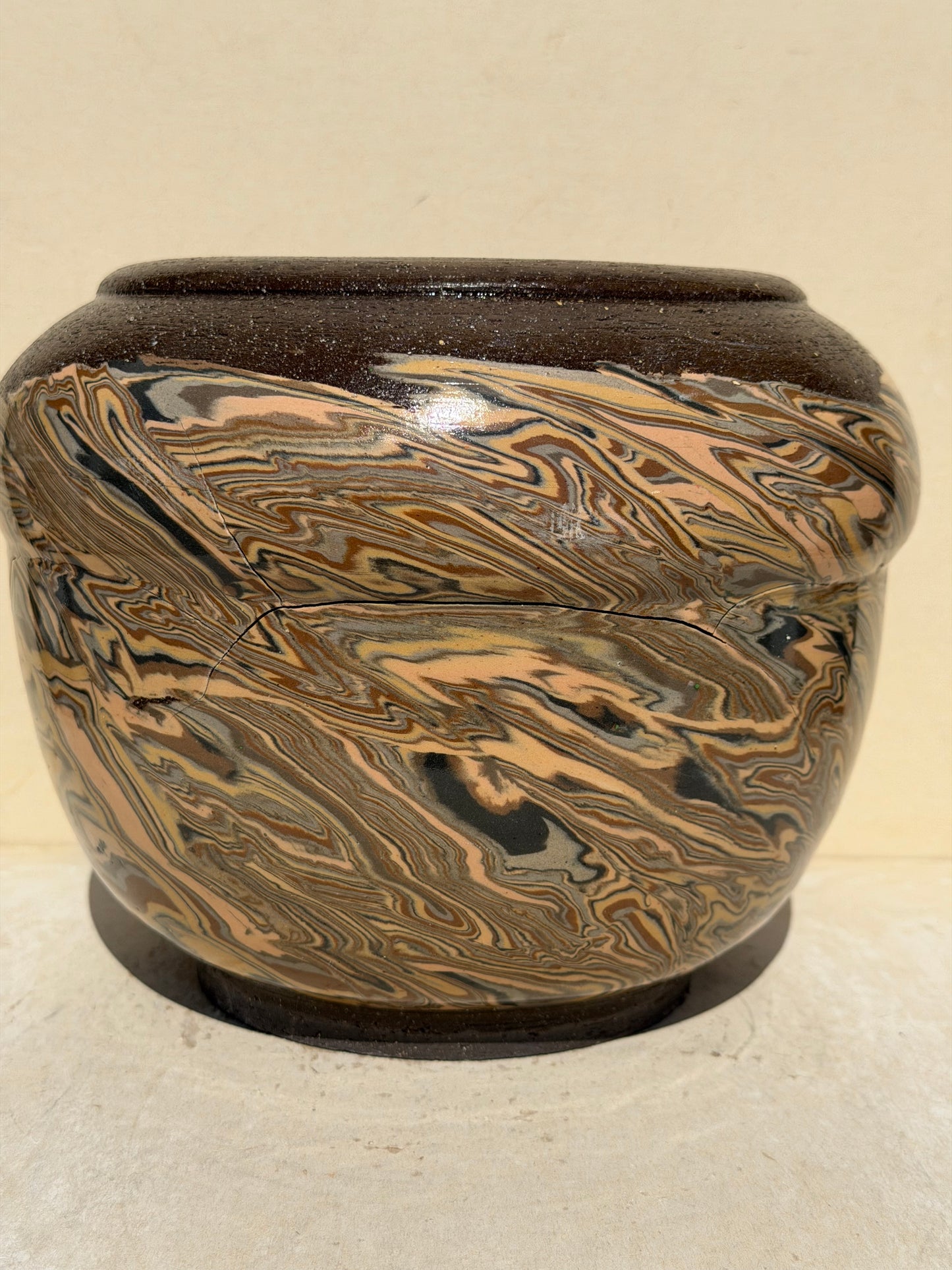 Nerikomi Neutrals Brown Vase