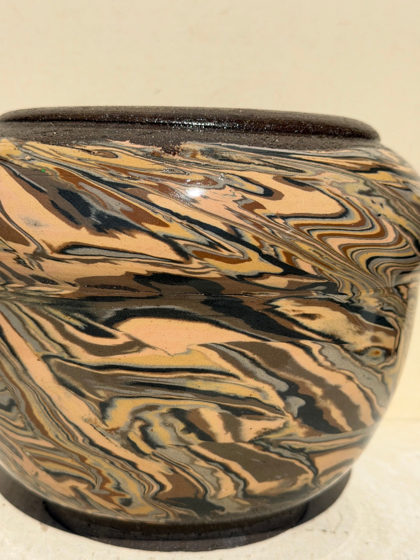 Nerikomi Neutrals Brown Vase