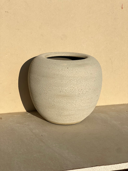 White Molten Vase