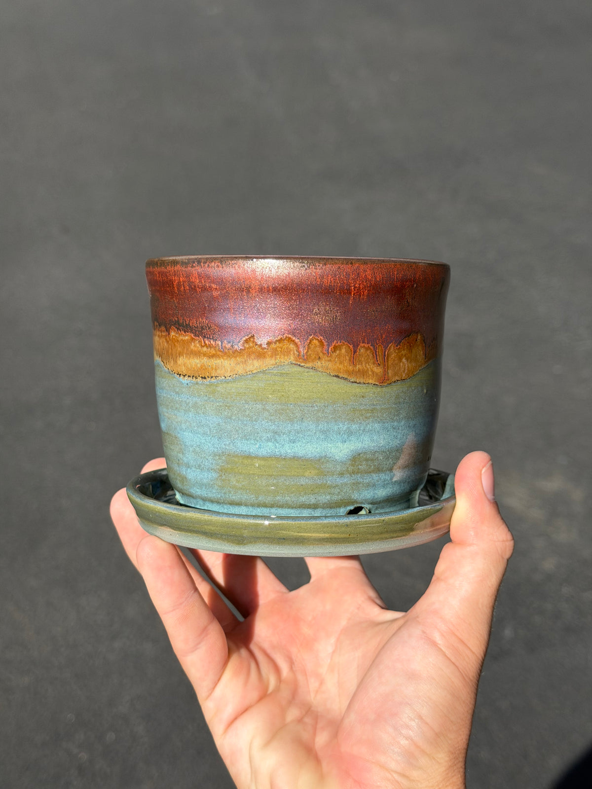 Rusted Iron Planter