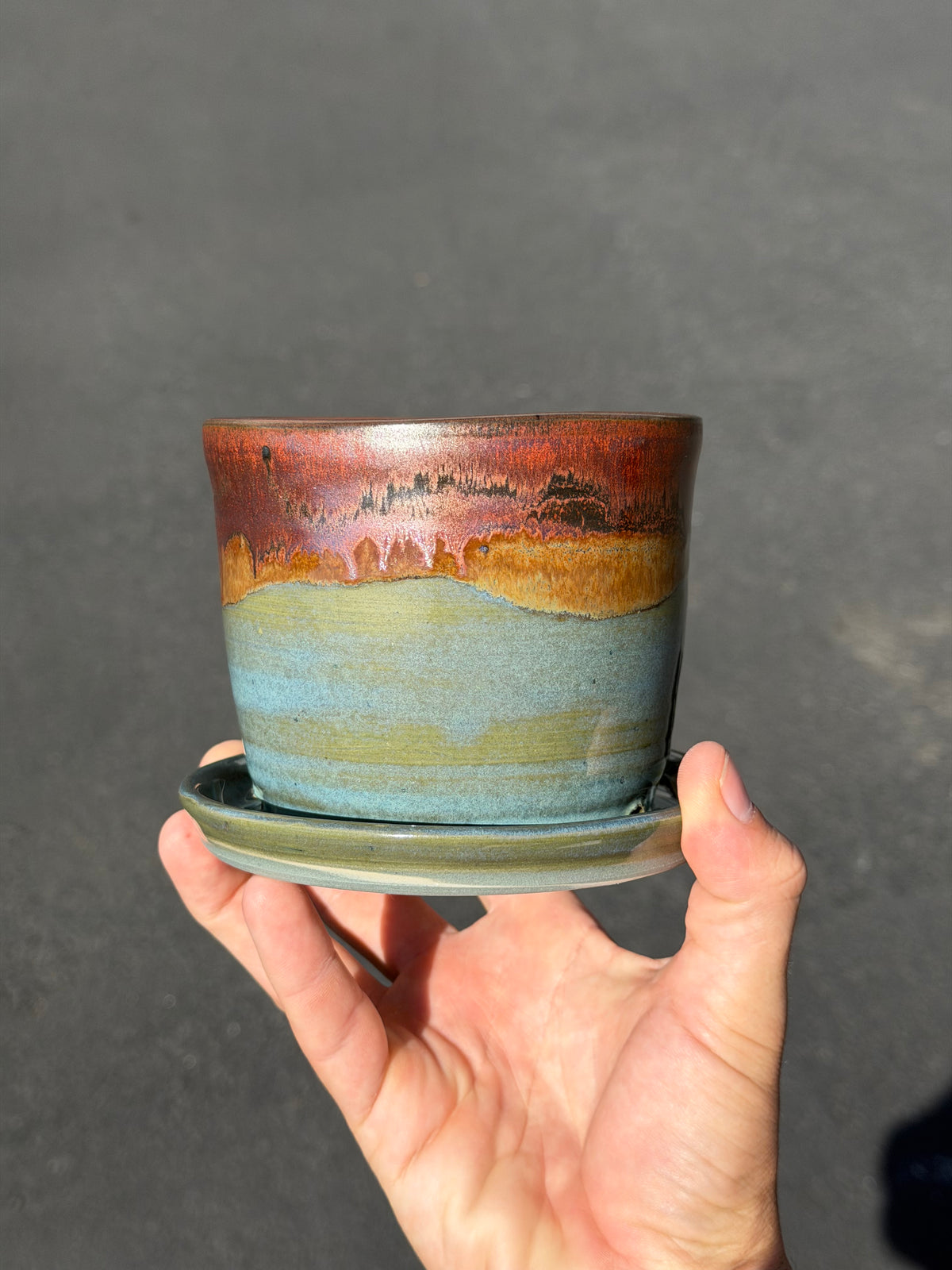 Rusted Iron Planter