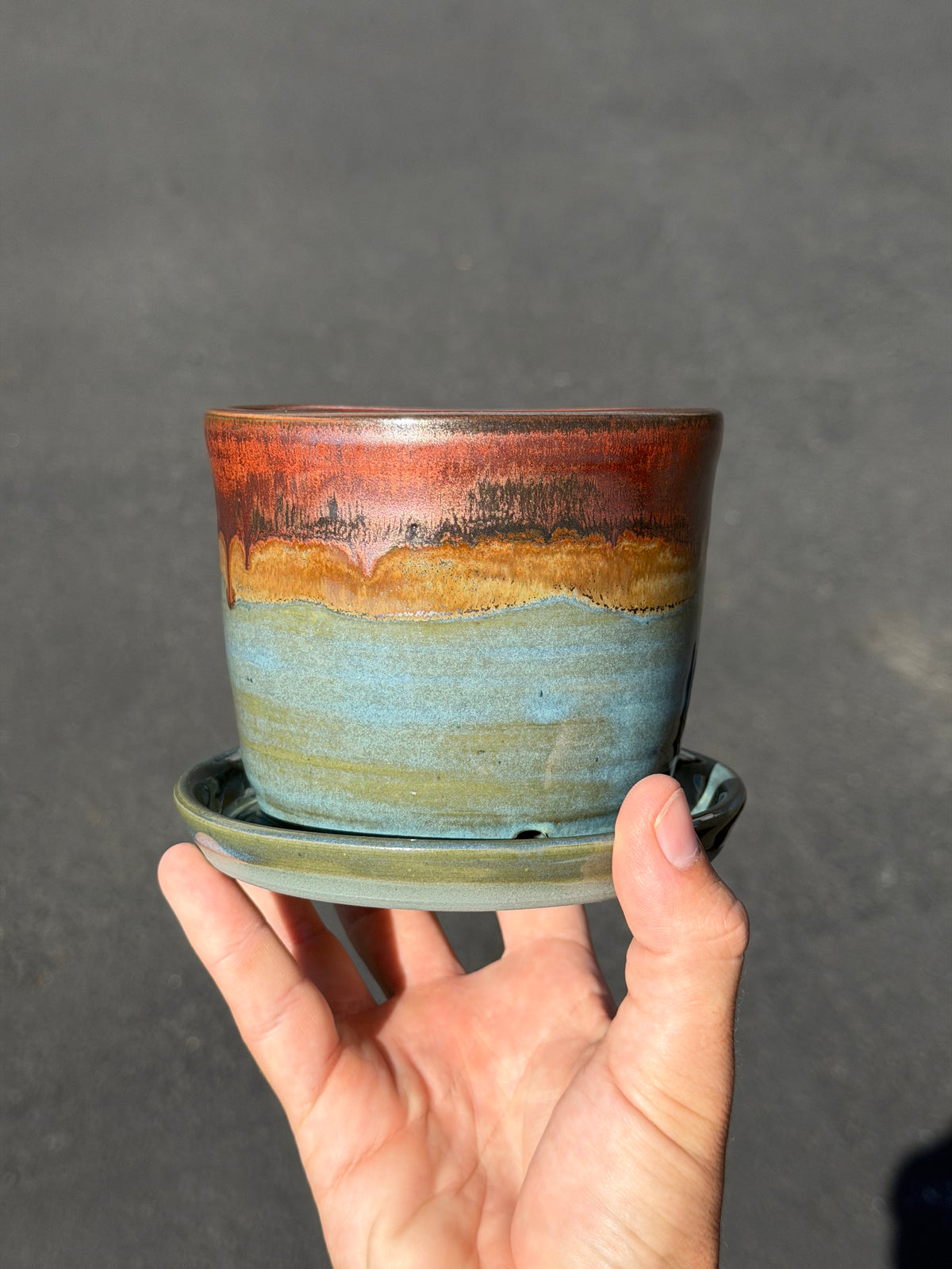 Rusted Iron Planter
