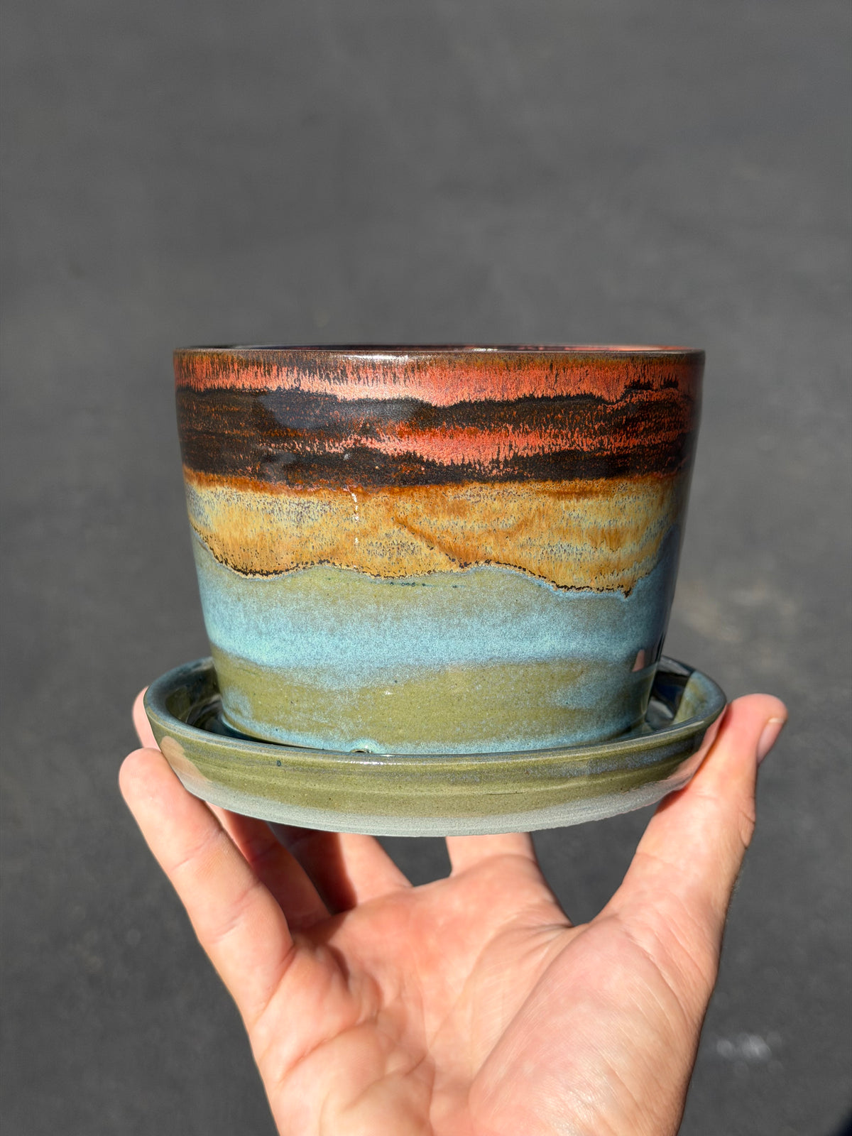Rusted Iron Planter