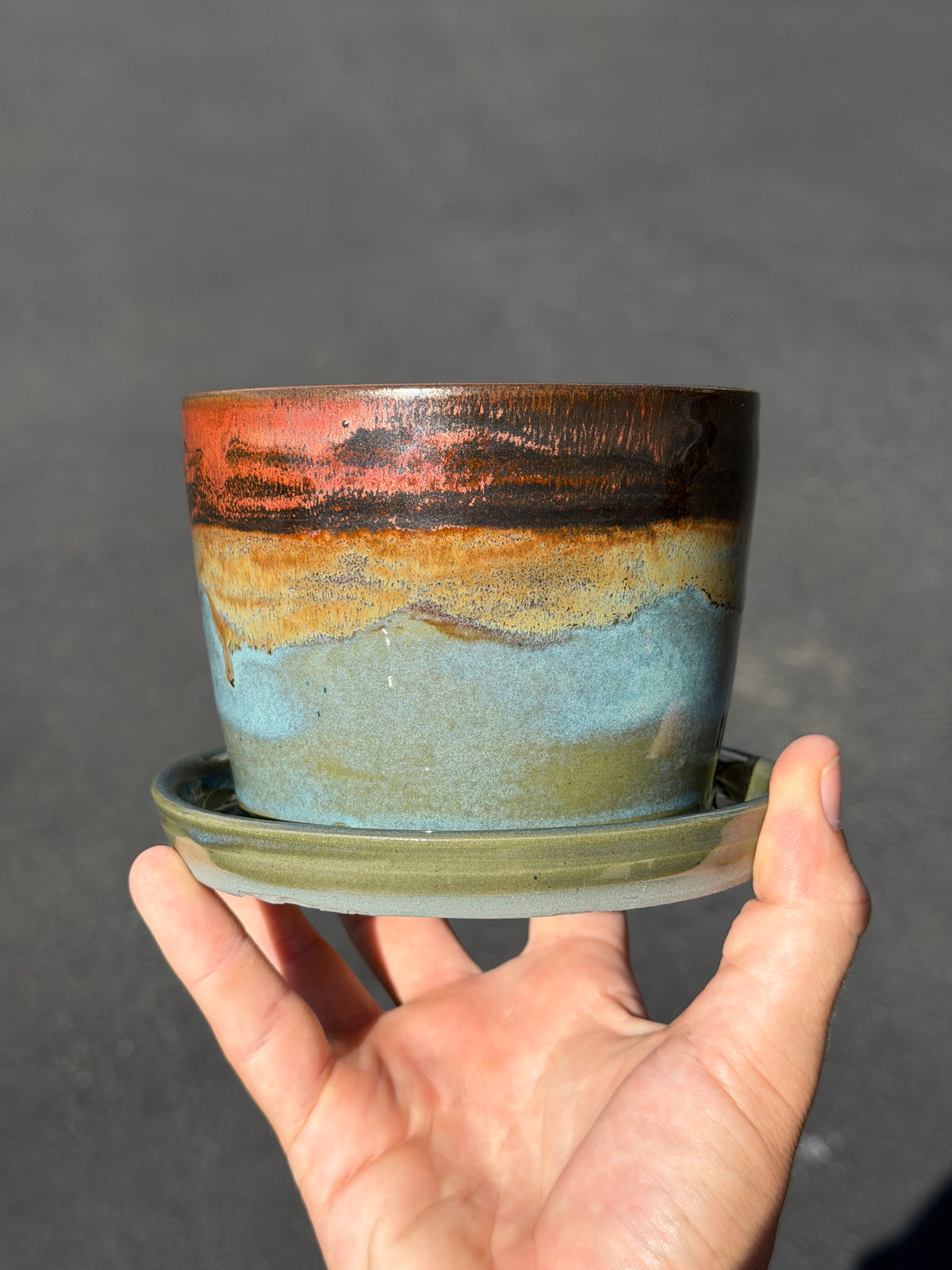 Rusted Iron Planter