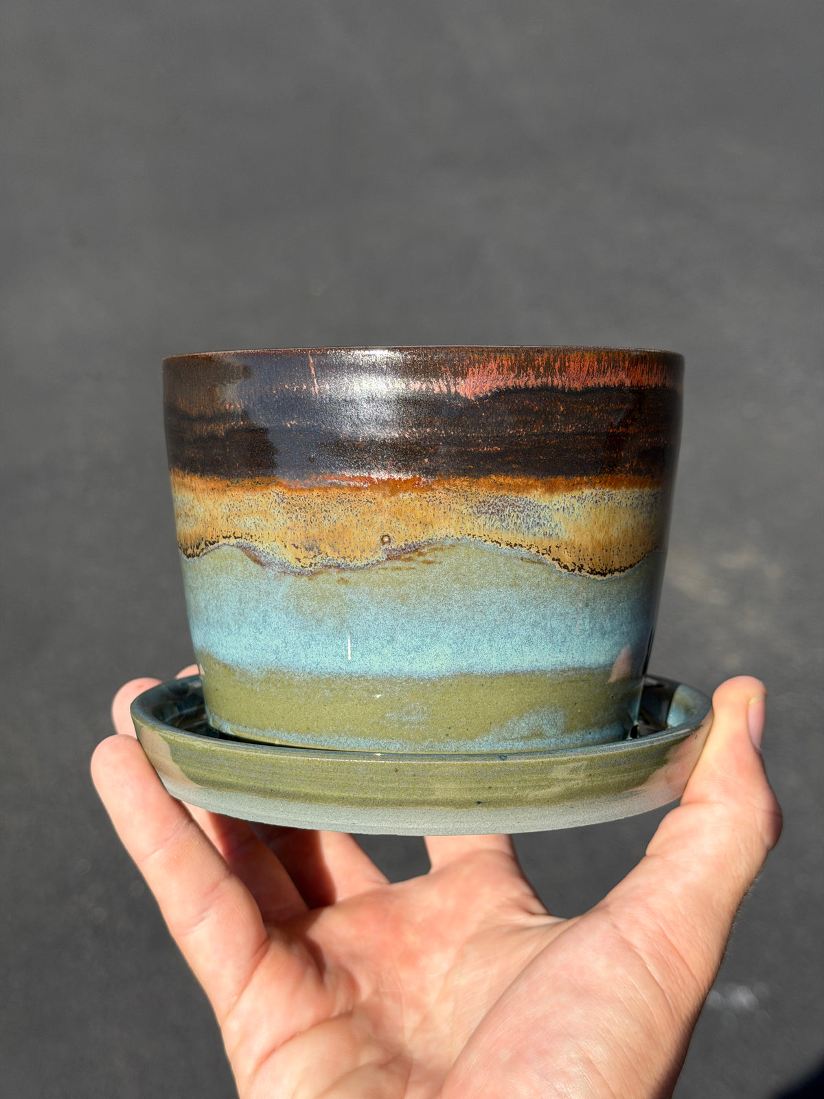 Rusted Iron Planter