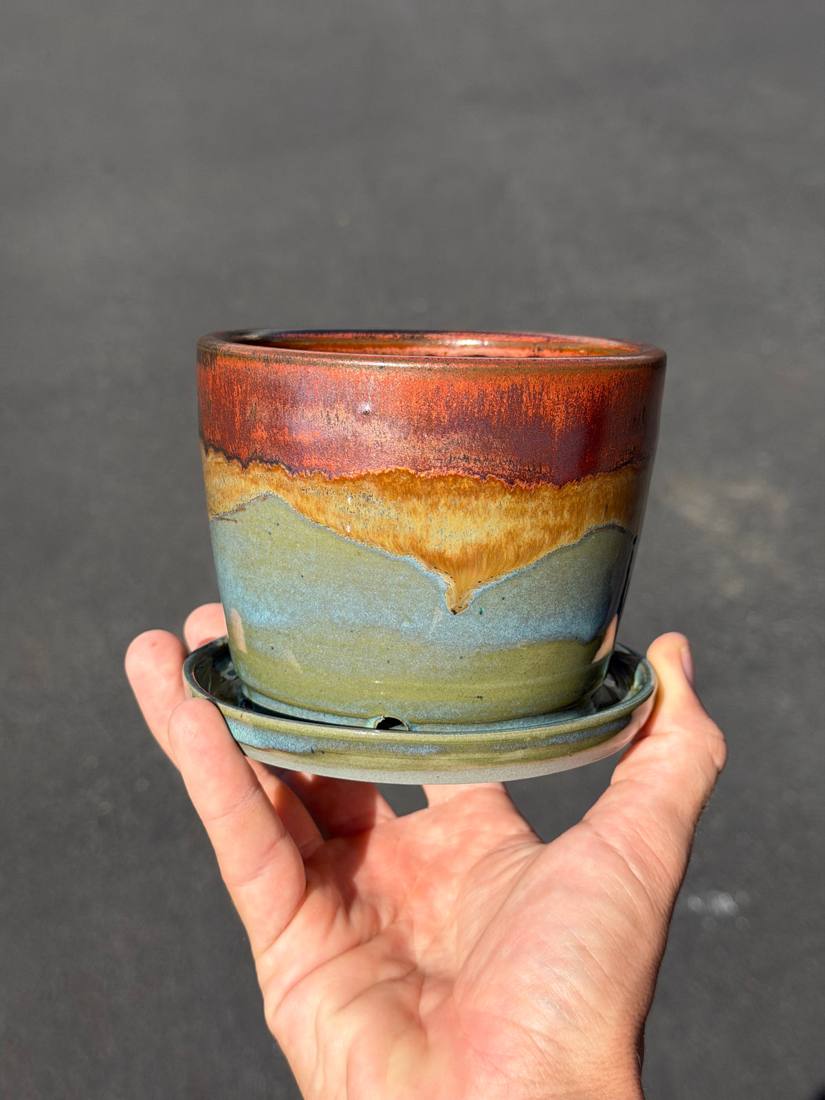 Rusted Iron Planter