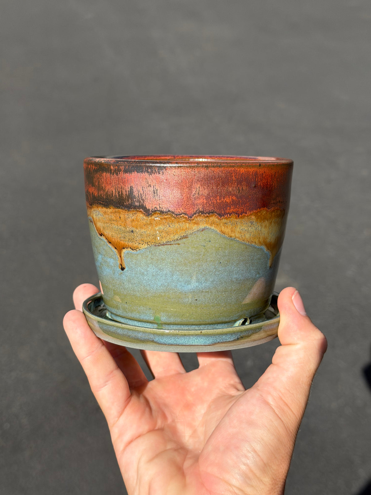 Rusted Iron Planter