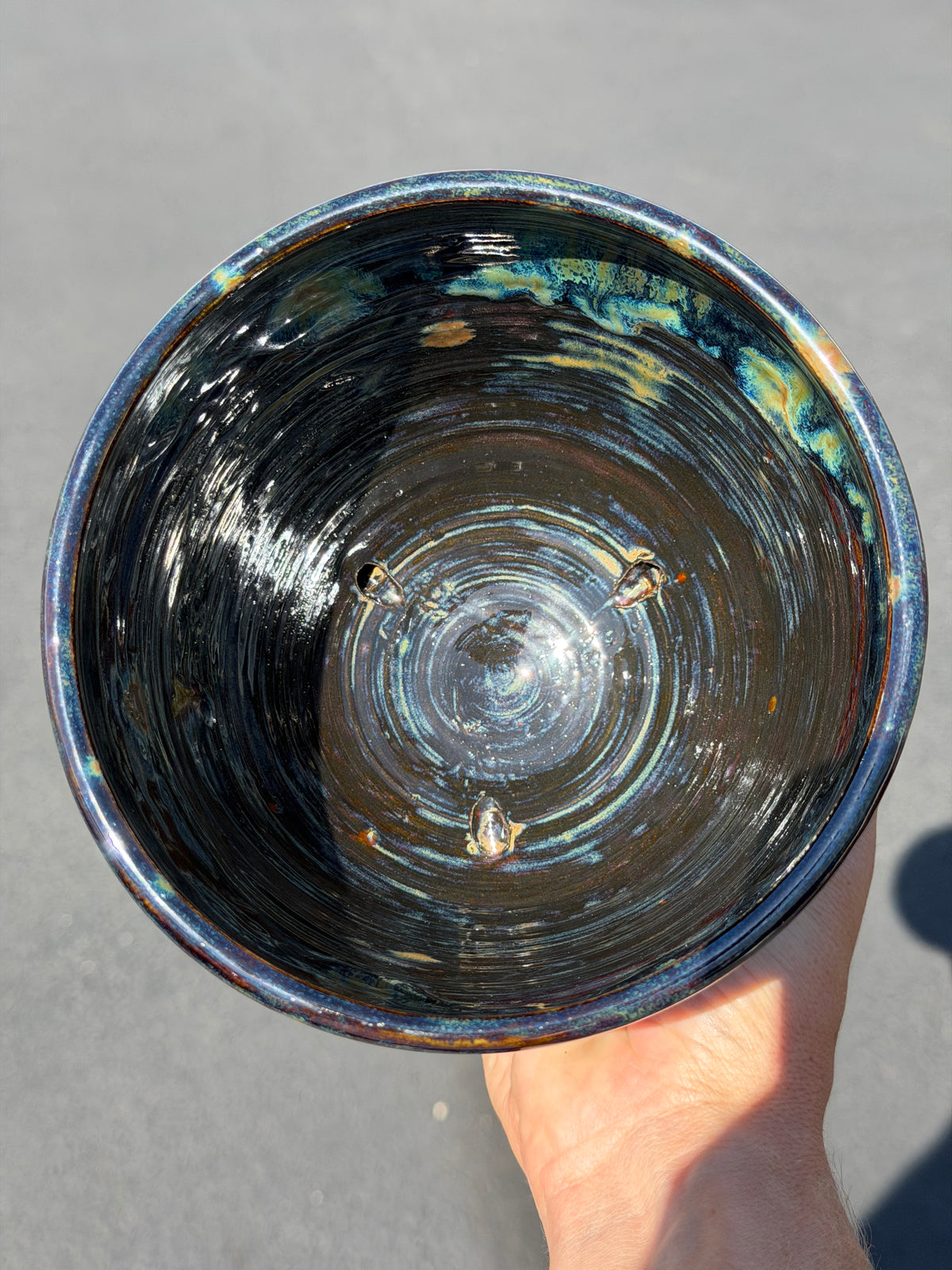 Green Speckled Planter