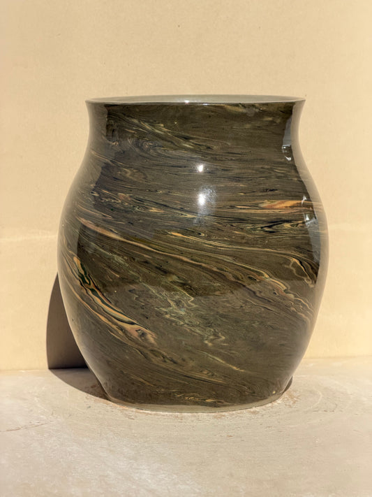 Marbled Green Vase