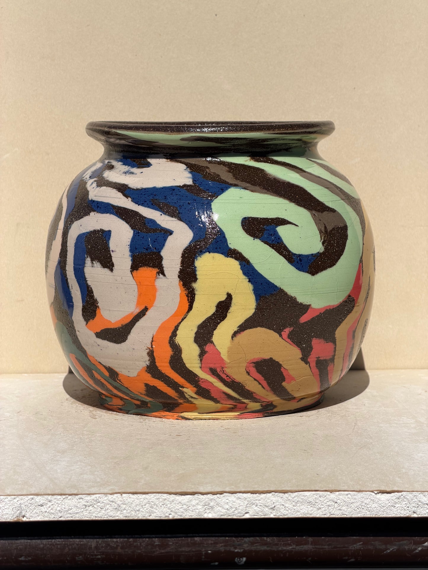 Brown Carved Vase