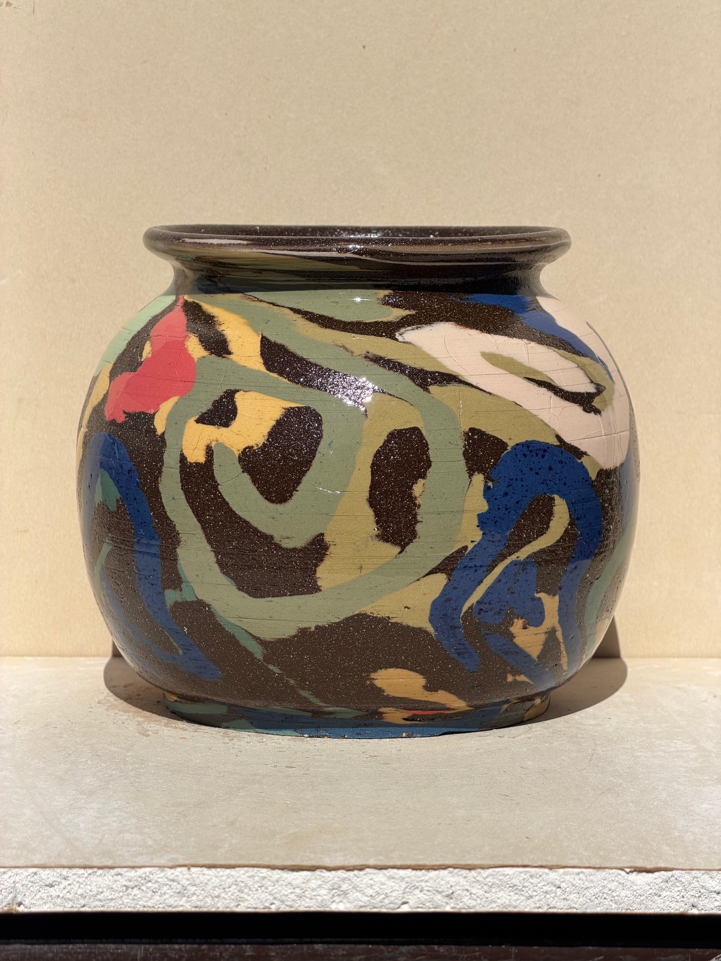Brown Carved Vase