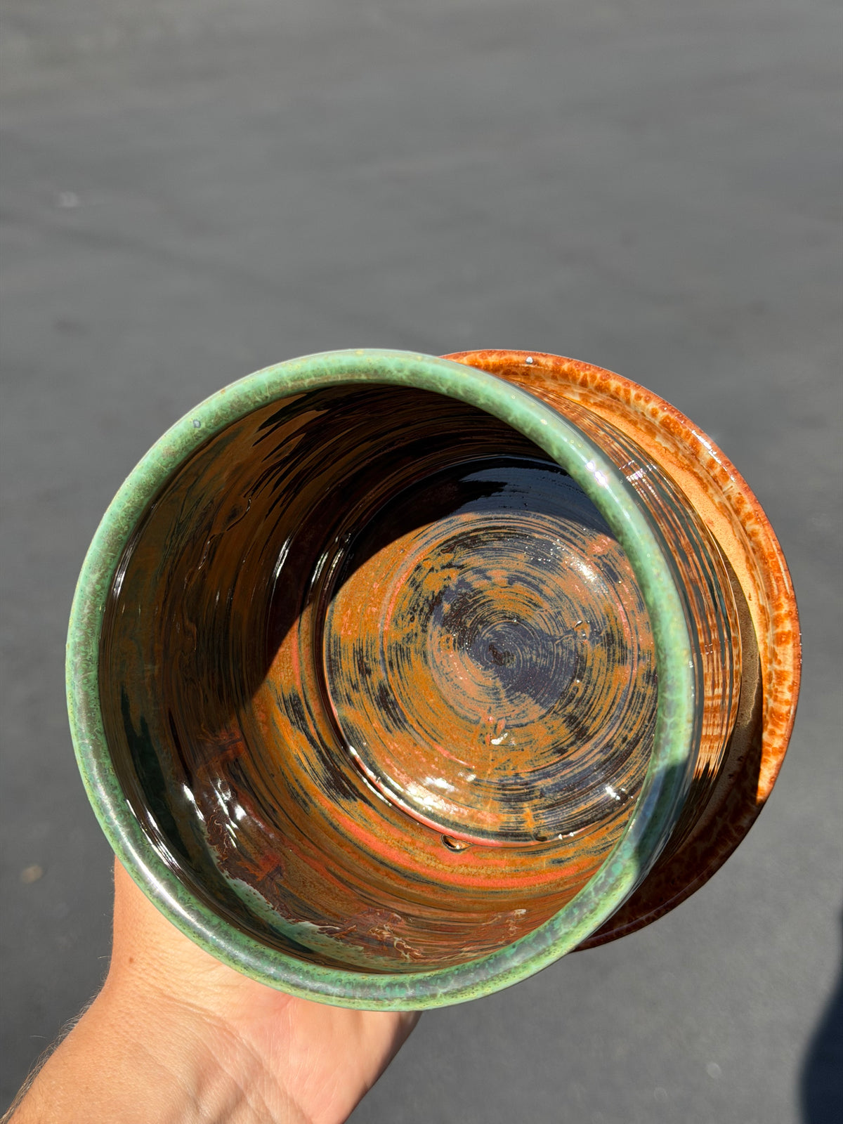 Speckled Green Planter
